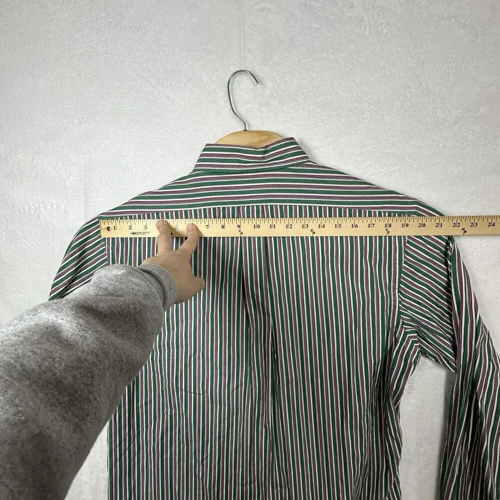 Polo Ralph Lauren Button Down Men’s Size XL CUSTOM Fit‎ Striped Green Pink